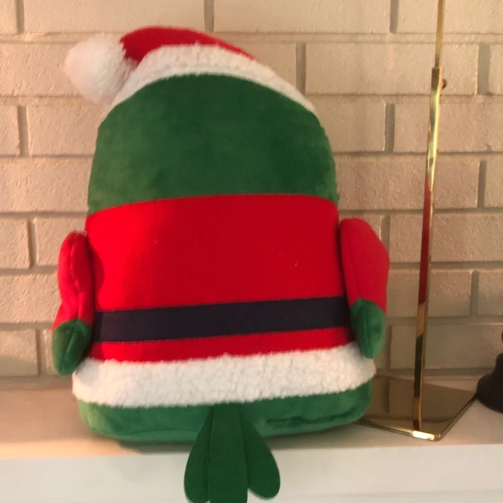 Wondershop Green and Red Santa Owl Pillow